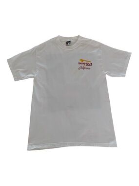 In-And-Out Burger California T-Shirt Adult M White Short Sleeves Crew Neck Hanes